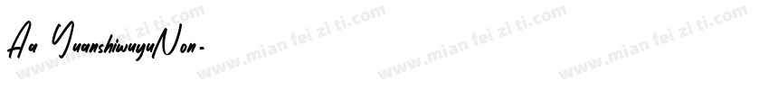 Aa YuanshiwuyuNon字体转换
